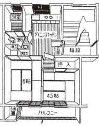画像：向原住宅の間取りの例