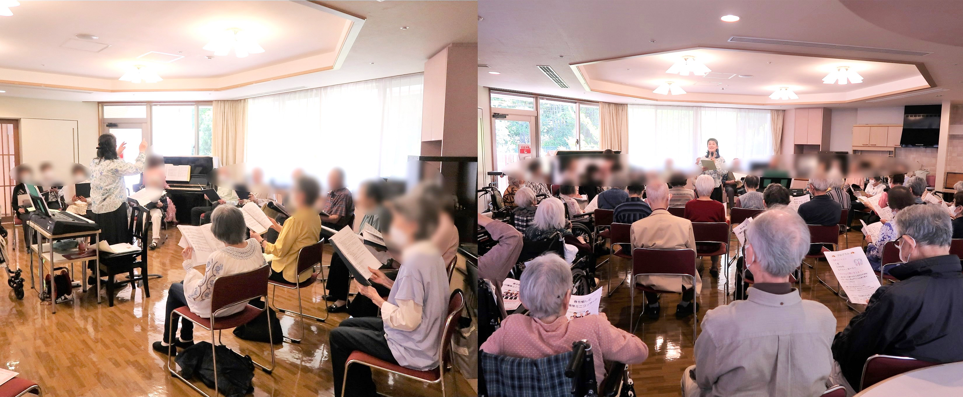 春を愉しむ介護棟ミニコンサートの写真