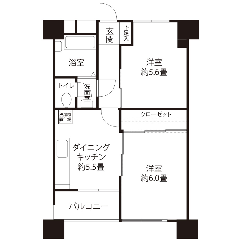 越中島(WR1)の間取り図