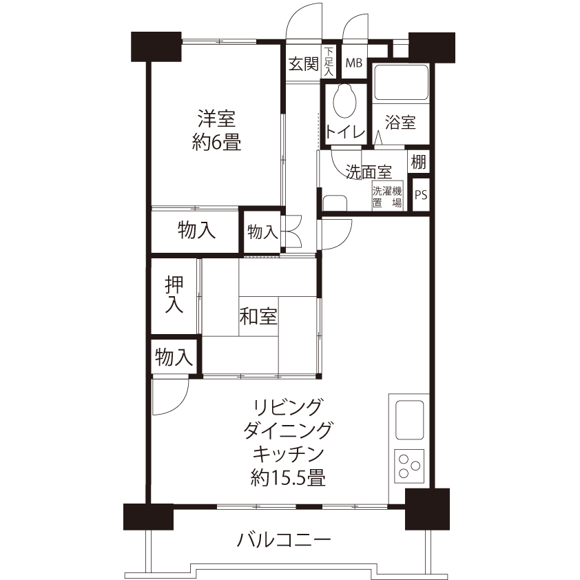 辰巳あけぼの(HR1)の間取り図