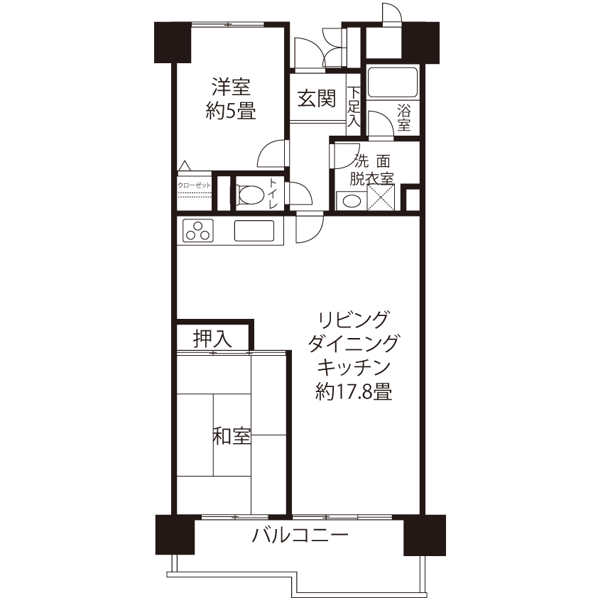 コーシャハイム東村山栄町(HR1)の間取り図