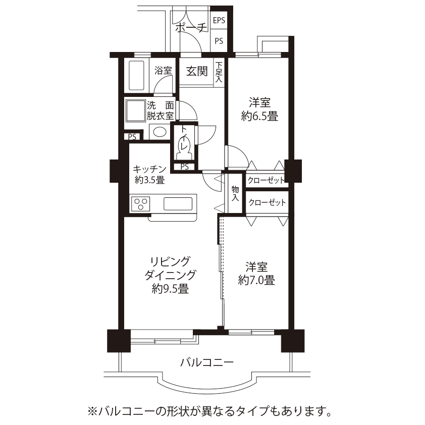 トミンハイム玉川田園調布(L1R5)の間取り図