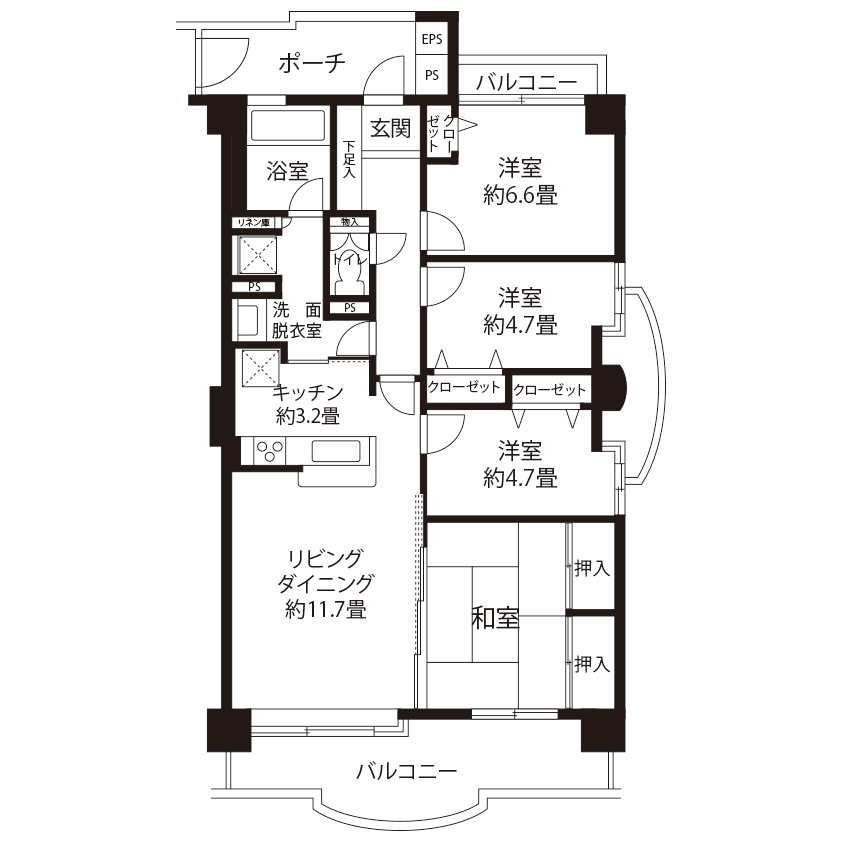 トミンハイム玉川田園調布(GLR1)の間取り図