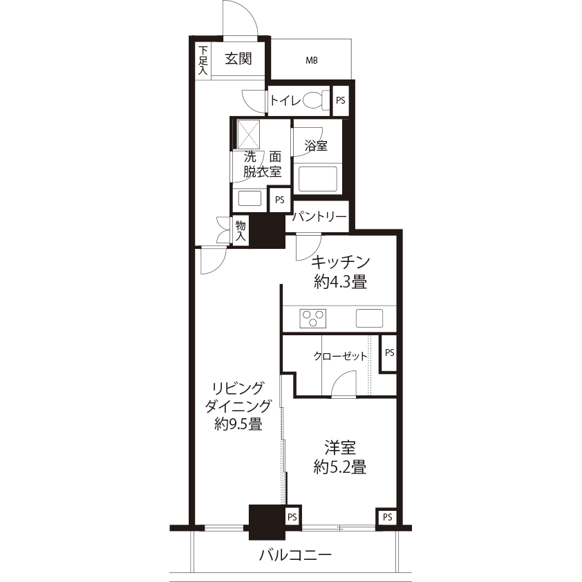 トミンタワー台場三番街(AL4R1)の間取り図