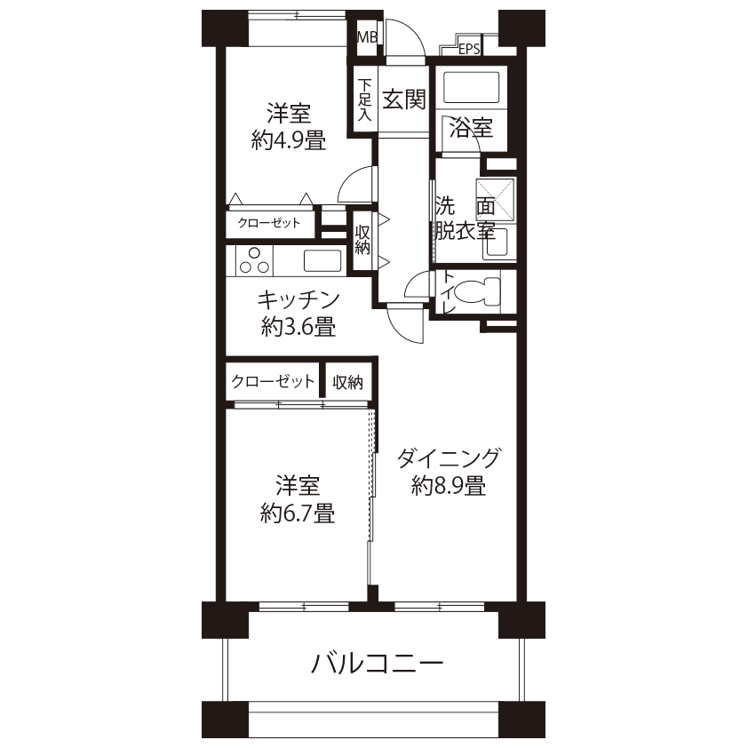 トミンハイム北青山一丁目(VR1)の間取り図