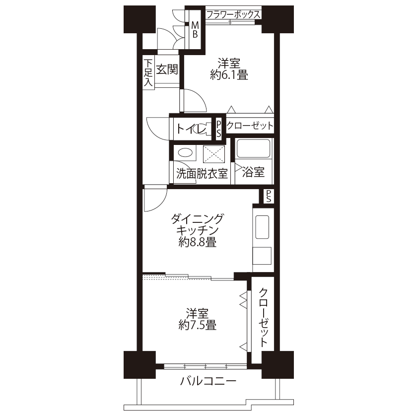 トミンハイム国分寺泉町(VAR1)の間取り図