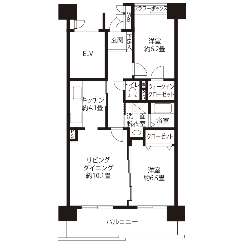 トミンハイム国分寺泉町(L1AR1)の間取り図