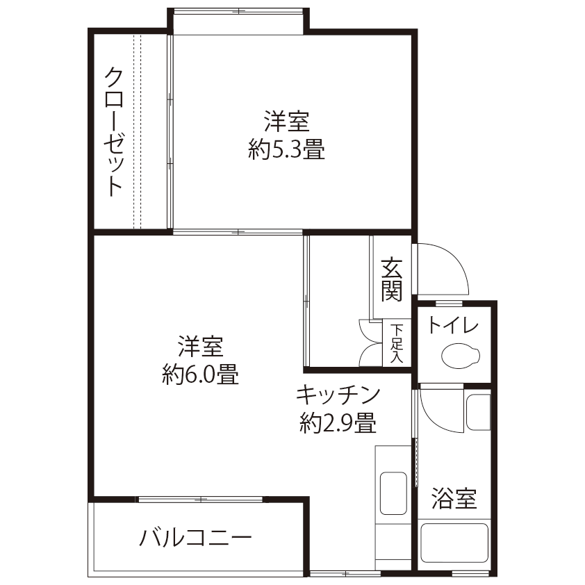 境川住宅(CR3)の間取り図