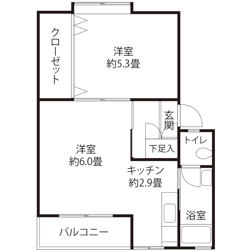 境川住宅(CR4)の間取り図