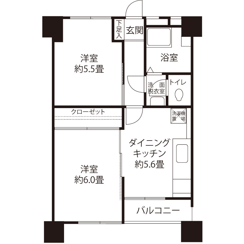宇喜田第一(WR2)の間取り図