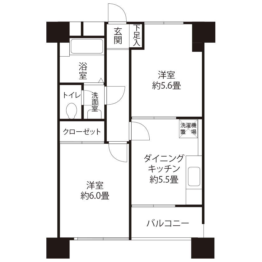越中島(VR1)の間取り図