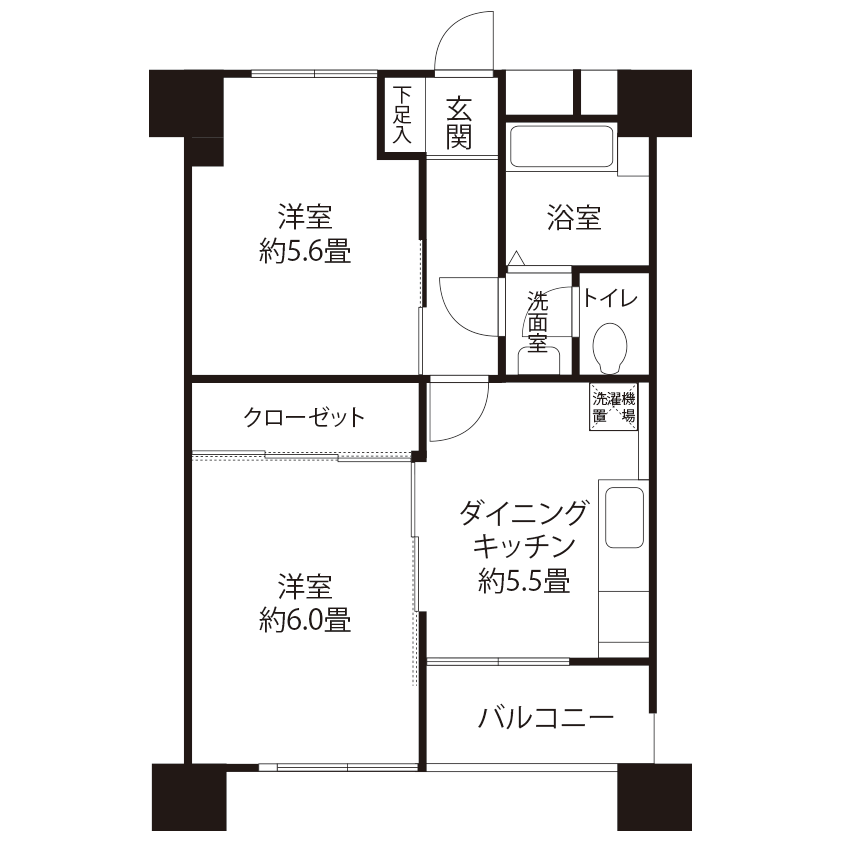 越中島(WR1)の間取り図