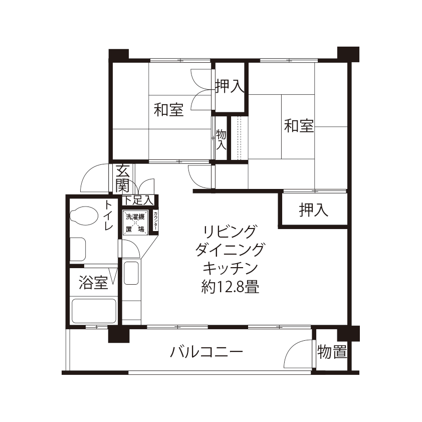 落合住宅(NNR4)の間取り図