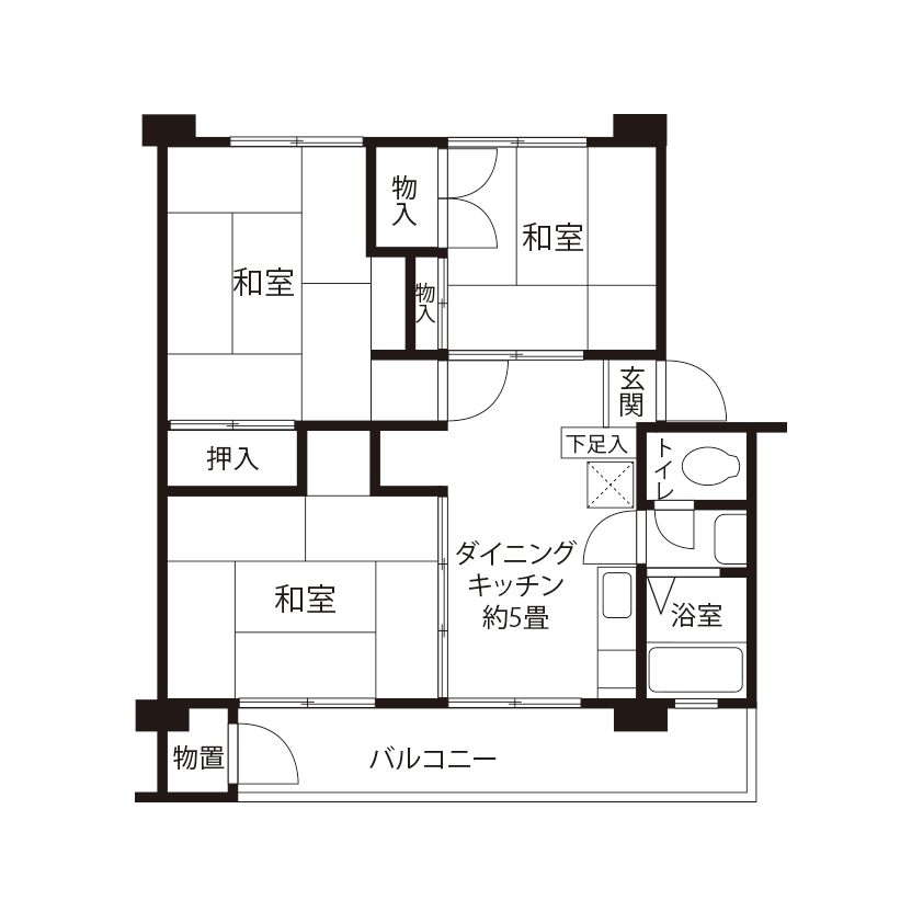 落合住宅(NNR5)の間取り図