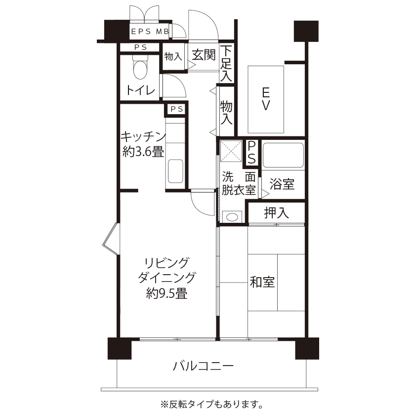 コーシャハイム坂下(AL2R1)の間取り図