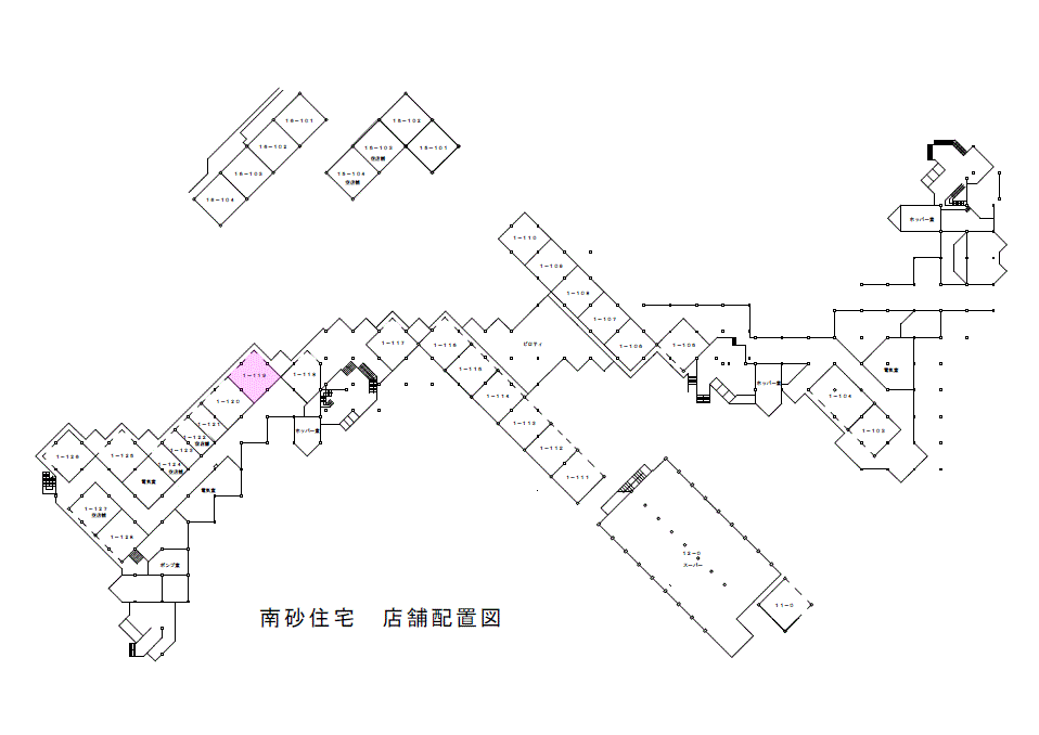 南砂の配置図（PDF 新規ウィンドウで開きます：31KB）