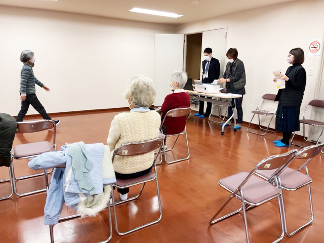 歩行姿勢測定会の様子　その1