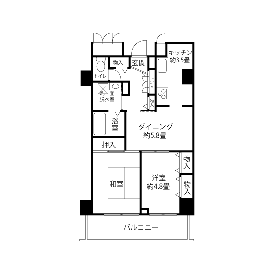 間取図（Vタイプ）