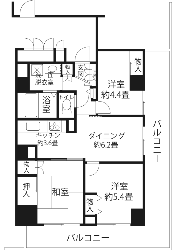 間取図（Hタイプ）