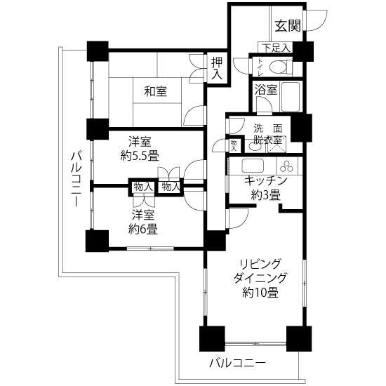 間取図（HL1タイプ）