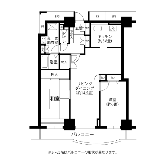 間取図（L5タイプ）