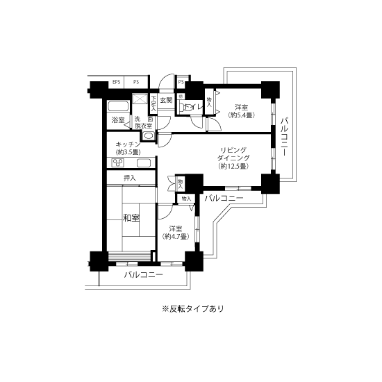 間取図（HL1タイプ）