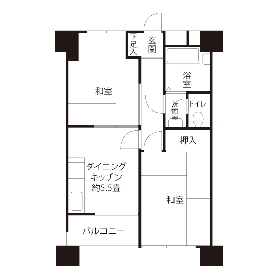 間取図（Vタイプ）