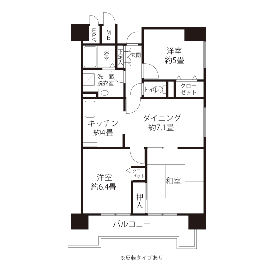 間取図（Hタイプ）