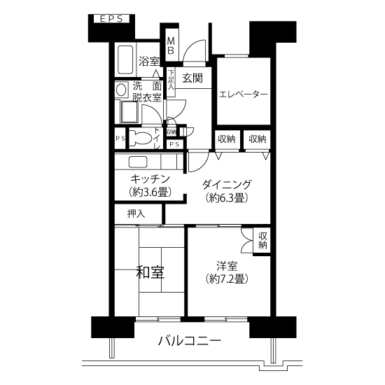 間取図（V2タイプ）