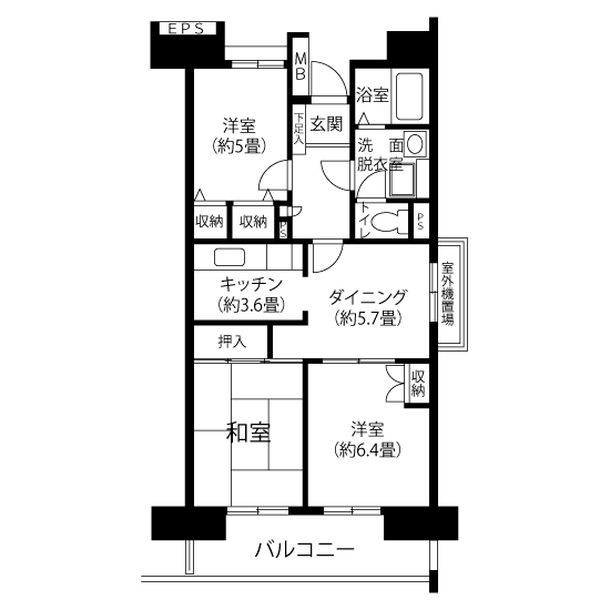 間取図（Hタイプ）