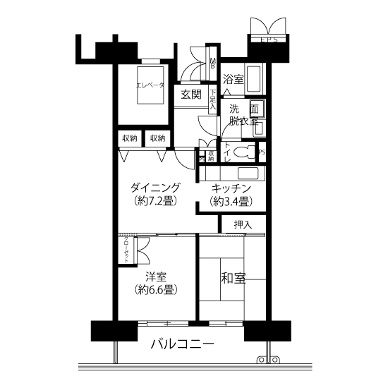 間取図（V2タイプ）