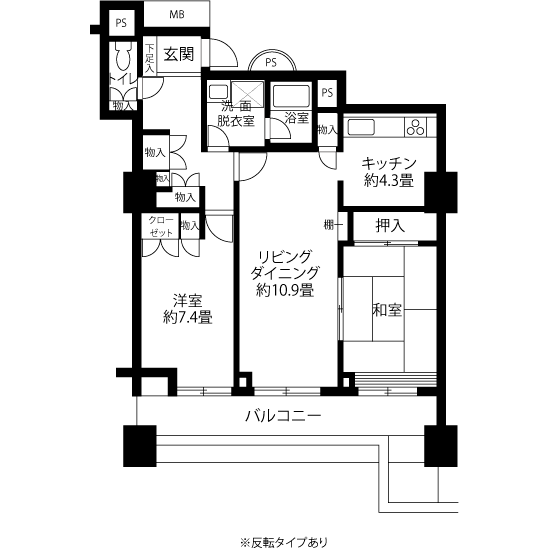 間取図（L4タイプ）