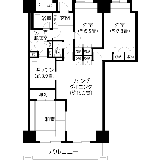 間取図（HLタイプ）