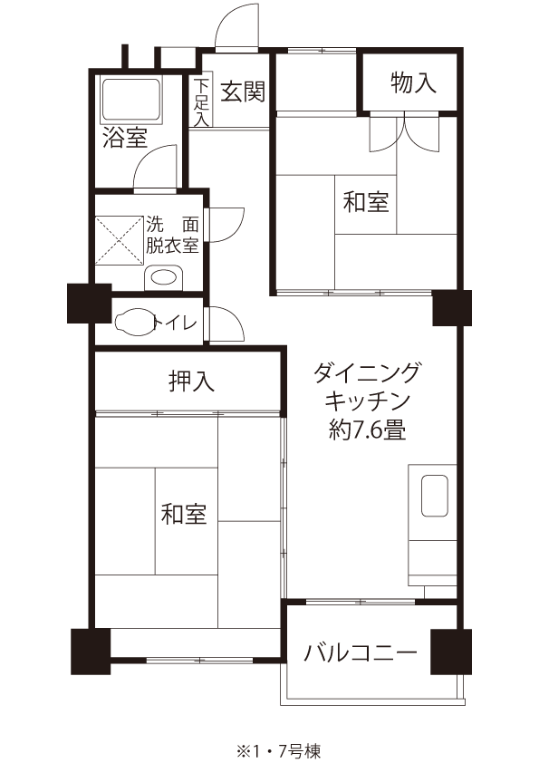 間取図（Vタイプ）