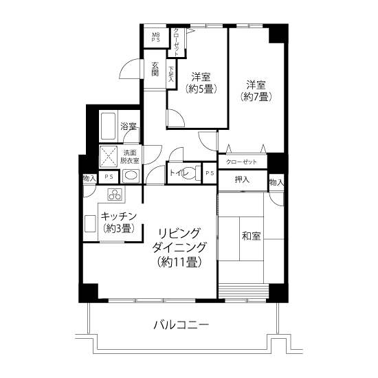 間取図（HL2タイプ）