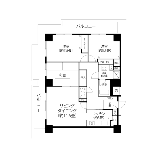 間取図（HL4タイプ）