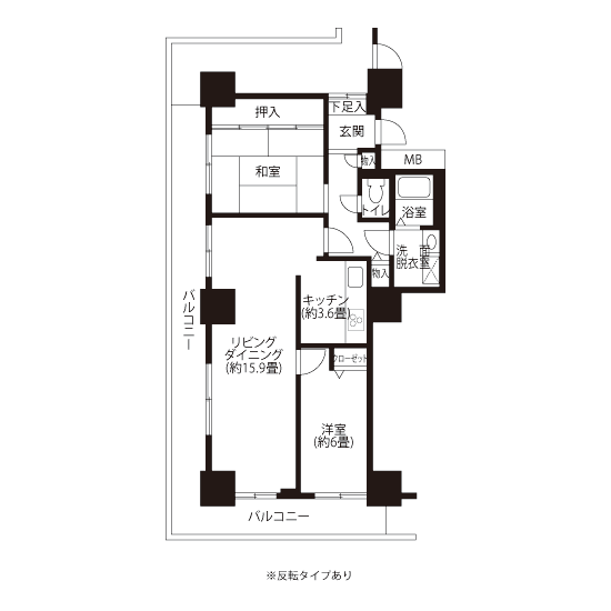 間取図（L4タイプ）