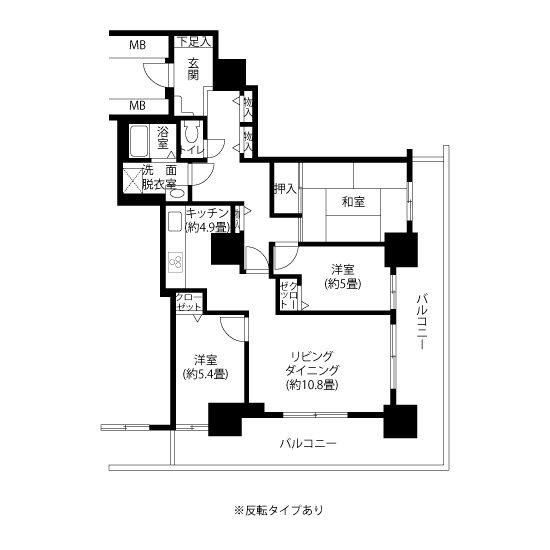 間取図（HL1タイプ）