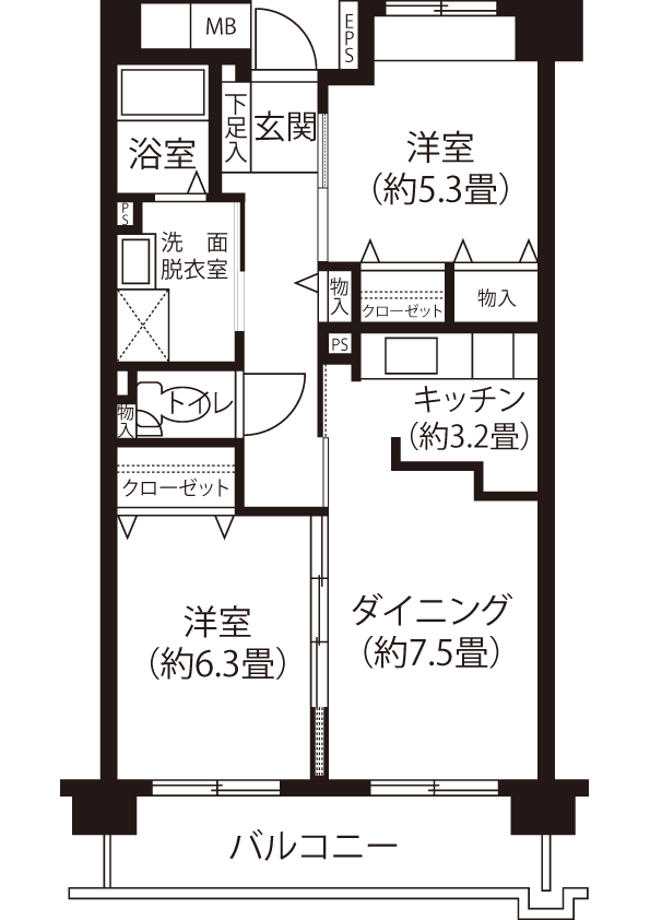 間取図（V1R1タイプ）