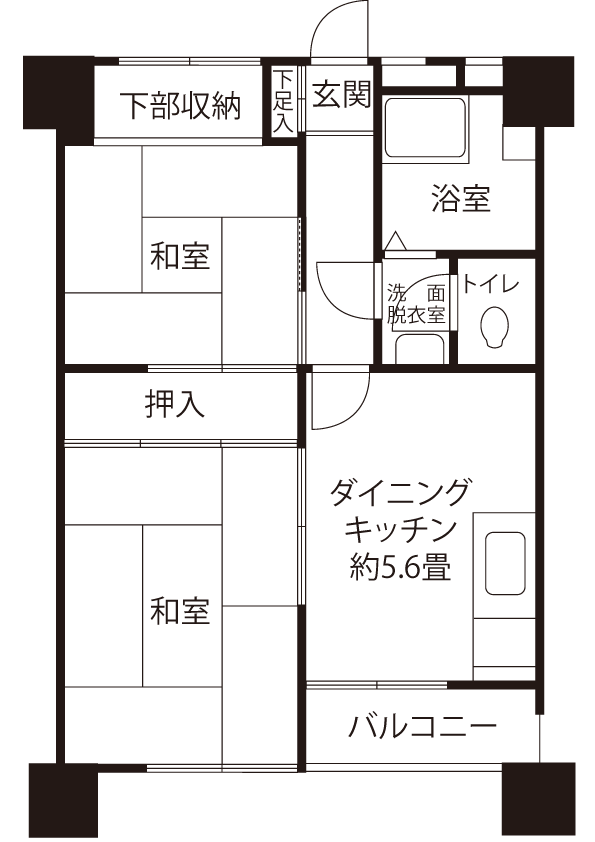 間取図（Wタイプ）