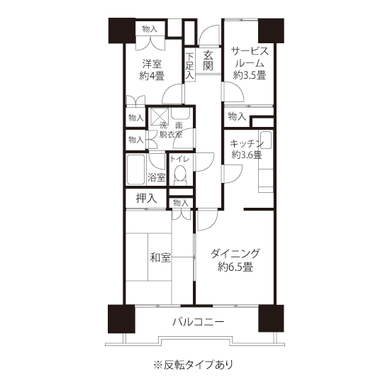 間取図（Hタイプ）