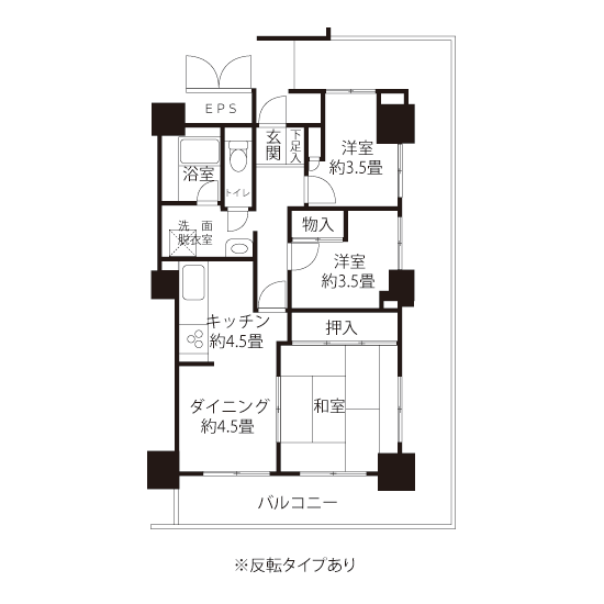 間取図（Hタイプ）