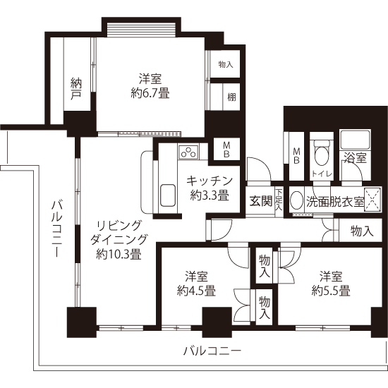 間取図（HLR2タイプ）