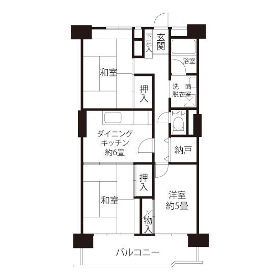 間取図（Hタイプ）