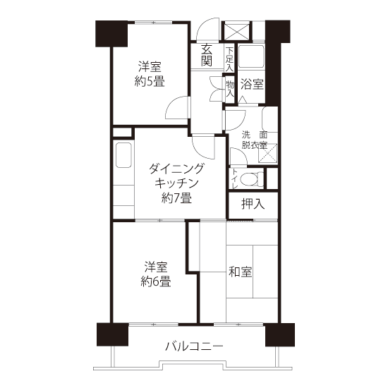 間取図（Hタイプ）