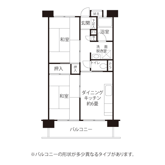 間取図（Kタイプ）