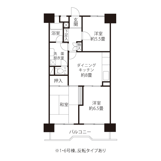 間取図（Hタイプ）