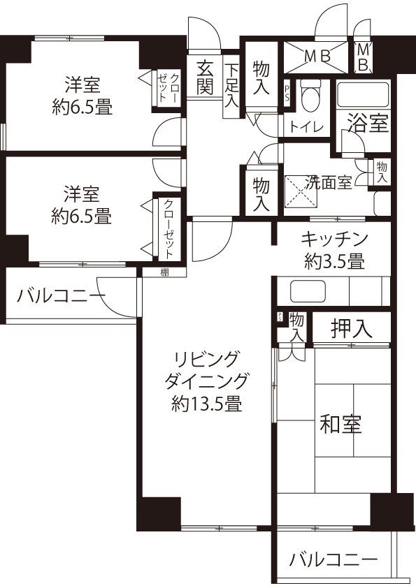 間取図（HL1タイプ）