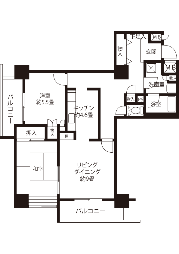 間取図（L5タイプ）