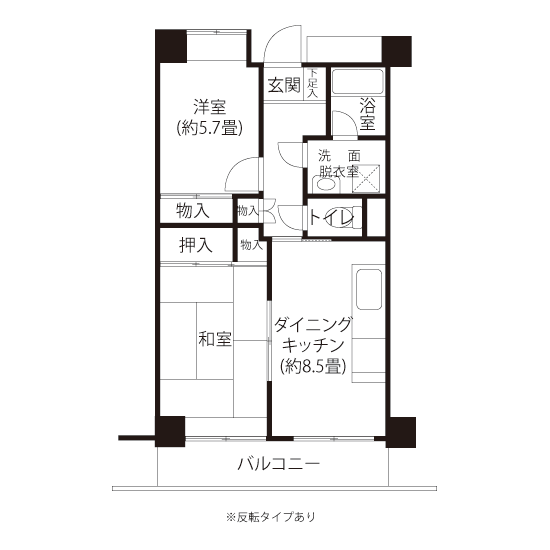 間取図（Vタイプ）